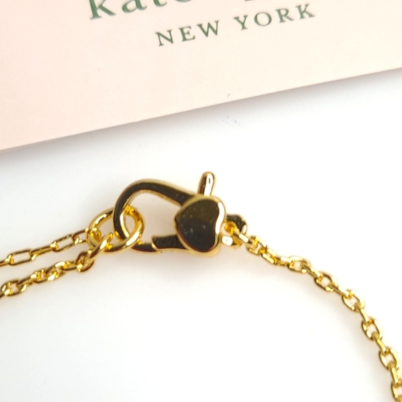 Kate Spade Myosotis Flower Bracelet in Pink + Gold Dainty Delicate Jewel… - Picture 7 of 14